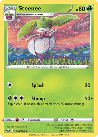 Steenee Chilling Reign Pokemon Card