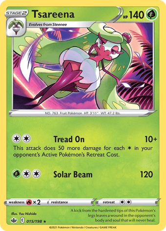 Tsareena Chilling Reign Pokemon Card
