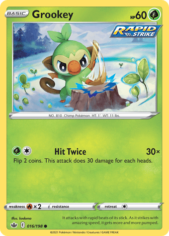 Grookey Chilling Reign Pokemon Card
