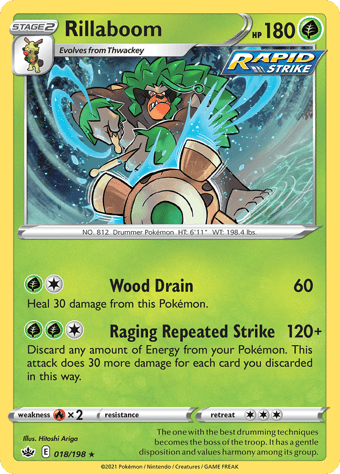 Rillaboom Chilling Reign Pokemon Card