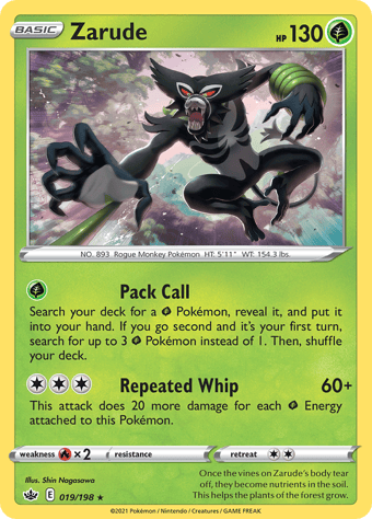 Zarude Chilling Reign Pokemon Card