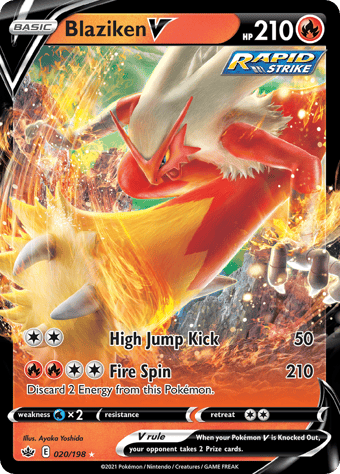Blaziken V Chilling Reign Pokemon Card