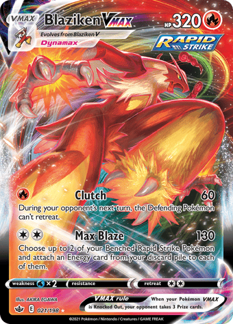 Blaziken VMAX Chilling Reign Pokemon Card