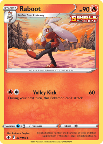 Raboot Chilling Reign Pokemon Card