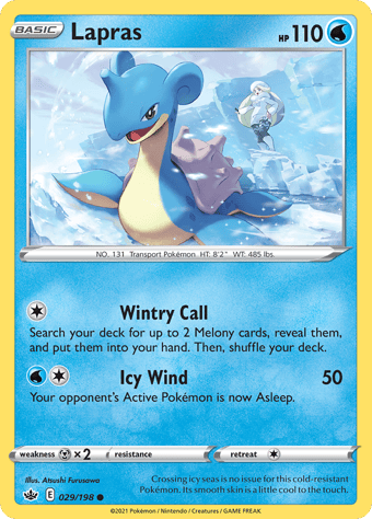 Lapras Chilling Reign Pokemon Card