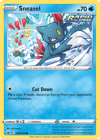 Sneasel Chilling Reign Pokemon Card