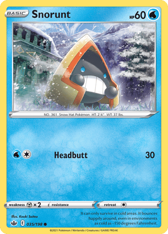 Snorunt Chilling Reign Pokemon Card