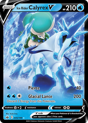 Ice Rider Calyrex V Chilling Reign Pokemon Card