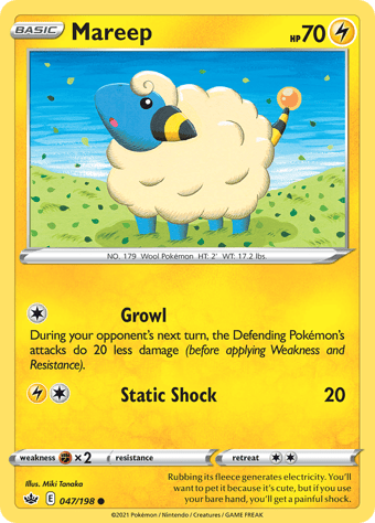 Mareep Chilling Reign Pokemon Card