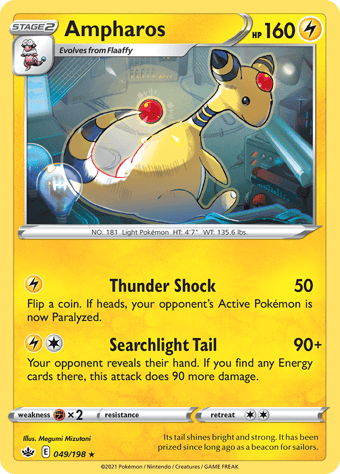 Ampharos Chilling Reign Pokemon Card