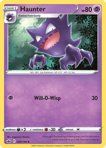 Haunter Chilling Reign Pokemon Card