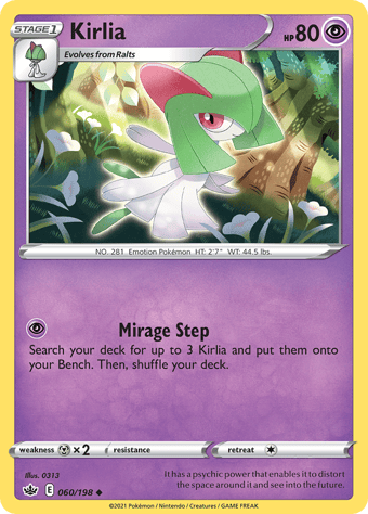 Kirlia Chilling Reign Pokemon Card