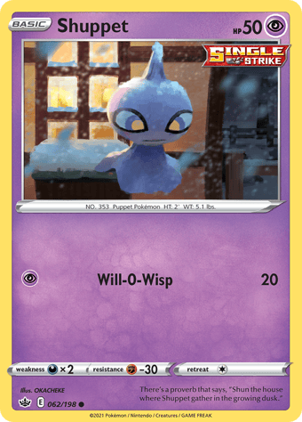 Shuppet Chilling Reign Pokemon Card