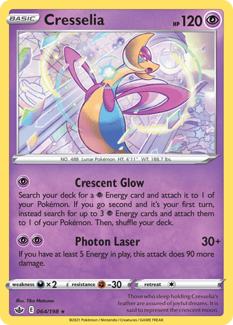 Cresselia Chilling Reign Pokemon Card