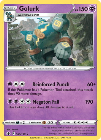 Golurk Chilling Reign Pokemon Card