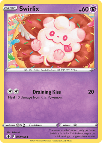 Swirlix Chilling Reign Pokemon Card