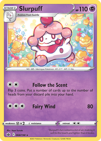 Slurpuff Chilling Reign Pokemon Card