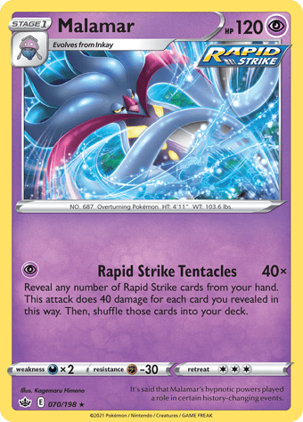 Malamar Chilling Reign Pokemon Card