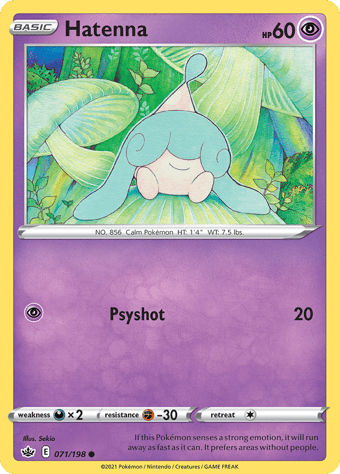 Hatenna Chilling Reign Pokemon Card