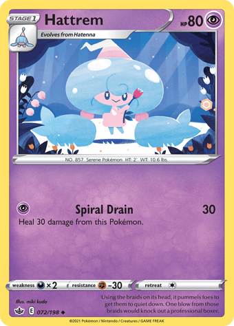 Hattrem Chilling Reign Pokemon Card