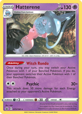 Hatterene Chilling Reign Pokemon Card