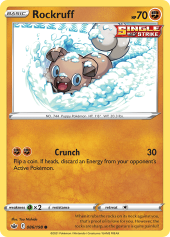 Rockruff Chilling Reign Pokemon Card