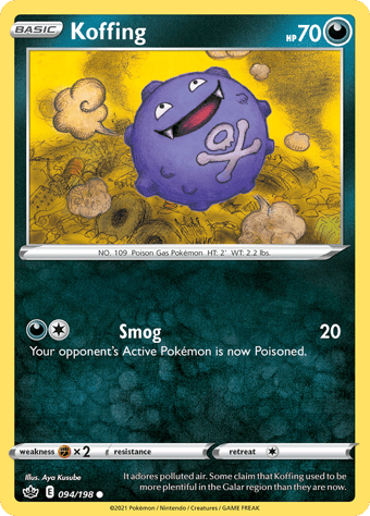 Koffing Chilling Reign Pokemon Card