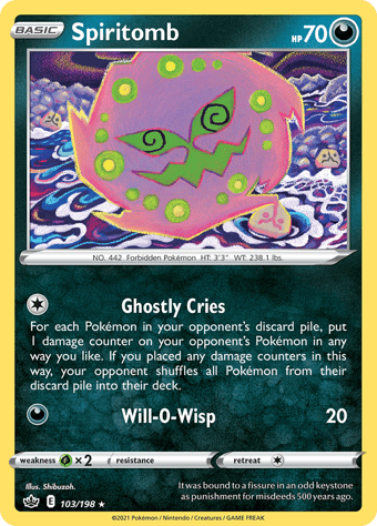 Spiritomb Chilling Reign Pokemon Card