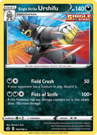 Single Strike Urshifu Chilling Reign Pokemon Card