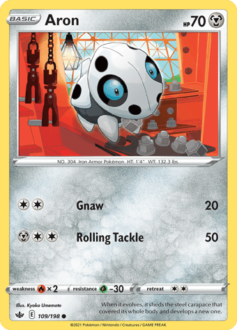 Aron Chilling Reign Pokemon Card
