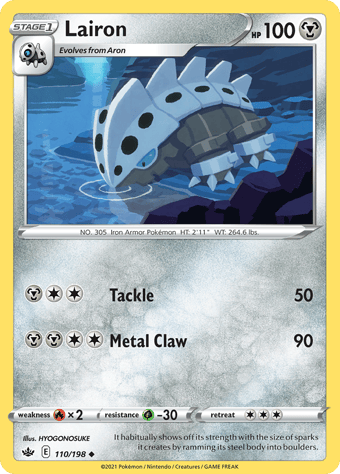 Lairon Chilling Reign Pokemon Card