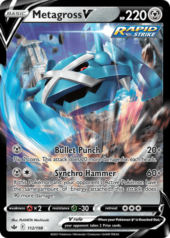 Metagross V Chilling Reign Pokemon Card