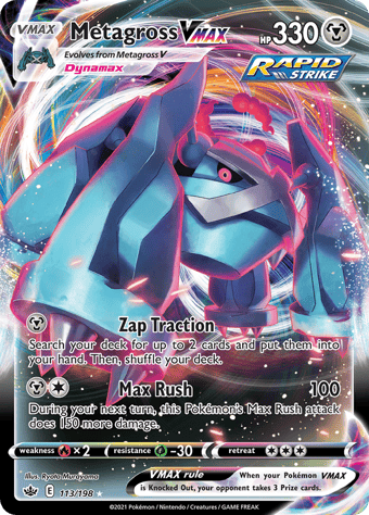 Metagross VMAX Chilling Reign Pokemon Card