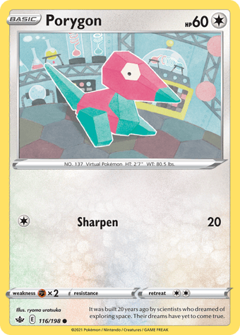 Porygon Chilling Reign Pokemon Card