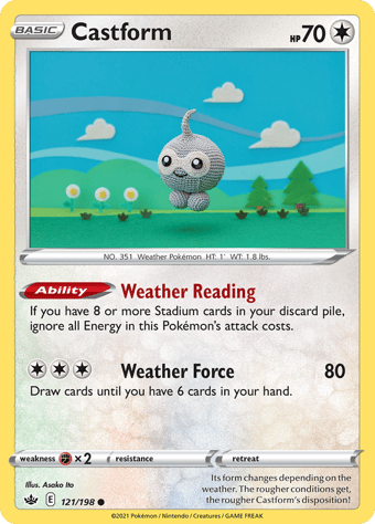 Castform Chilling Reign Pokemon Card