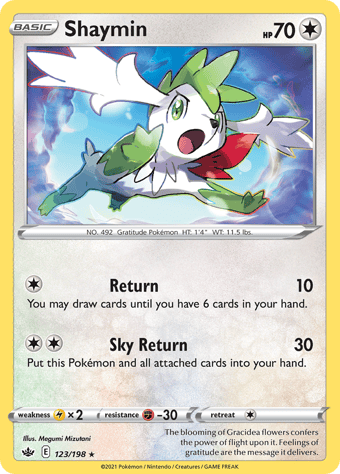 Shaymin Chilling Reign Pokemon Card