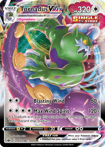 Tornadus VMAX Chilling Reign Pokemon Card