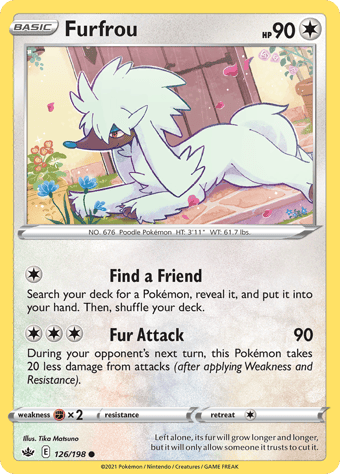 Furfrou Chilling Reign Pokemon Card