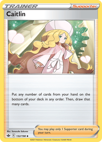 Caitlin Chilling Reign Pokemon Card