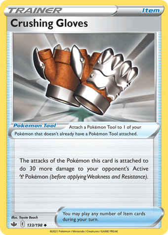 Crushing Gloves Chilling Reign Pokemon Card