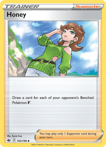 Honey Chilling Reign Pokemon Card