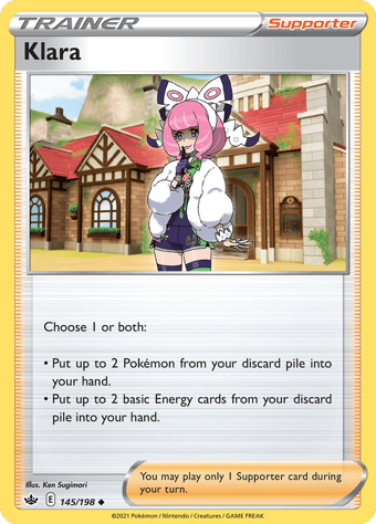 Klara Chilling Reign Pokemon Card