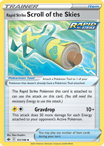 Rapid Strike Scroll of the Skies Chilling Reign Pokemon Card