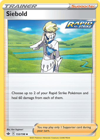 Siebold Chilling Reign Pokemon Card