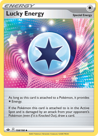 Lucky Energy Chilling Reign Pokemon Card