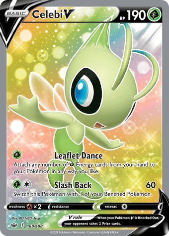 Celebi V Chilling Reign Pokemon Card