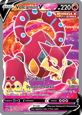 Volcanion V Chilling Reign Pokemon Card