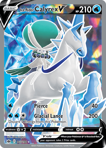 Ice Rider Calyrex V Chilling Reign Pokemon Card