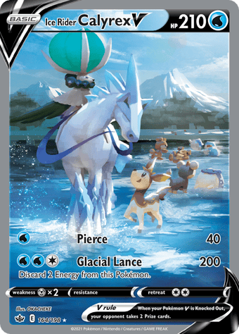 Ice Rider Calyrex V Chilling Reign Pokemon Card