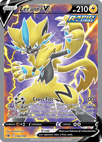 Zeraora V Chilling Reign Pokemon Card